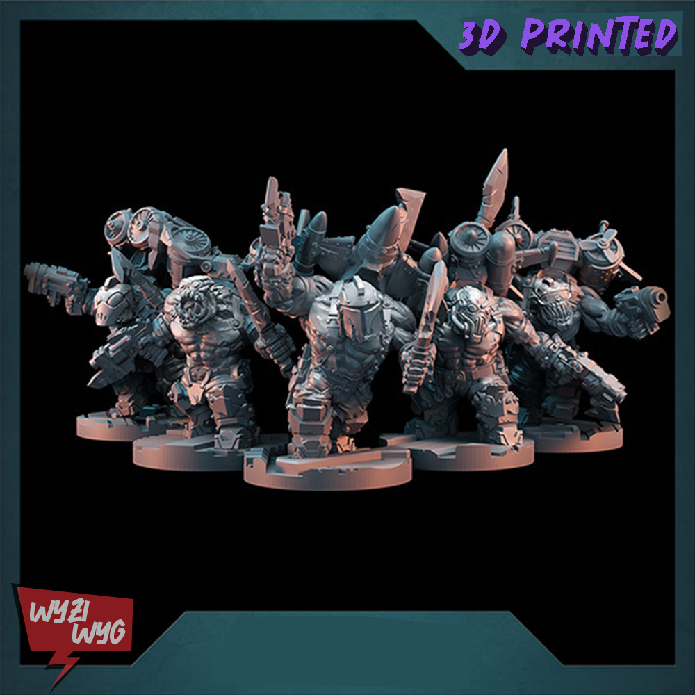 3D Printing Ultem - Rocket Orcs Armour Miniature, Green Skin
