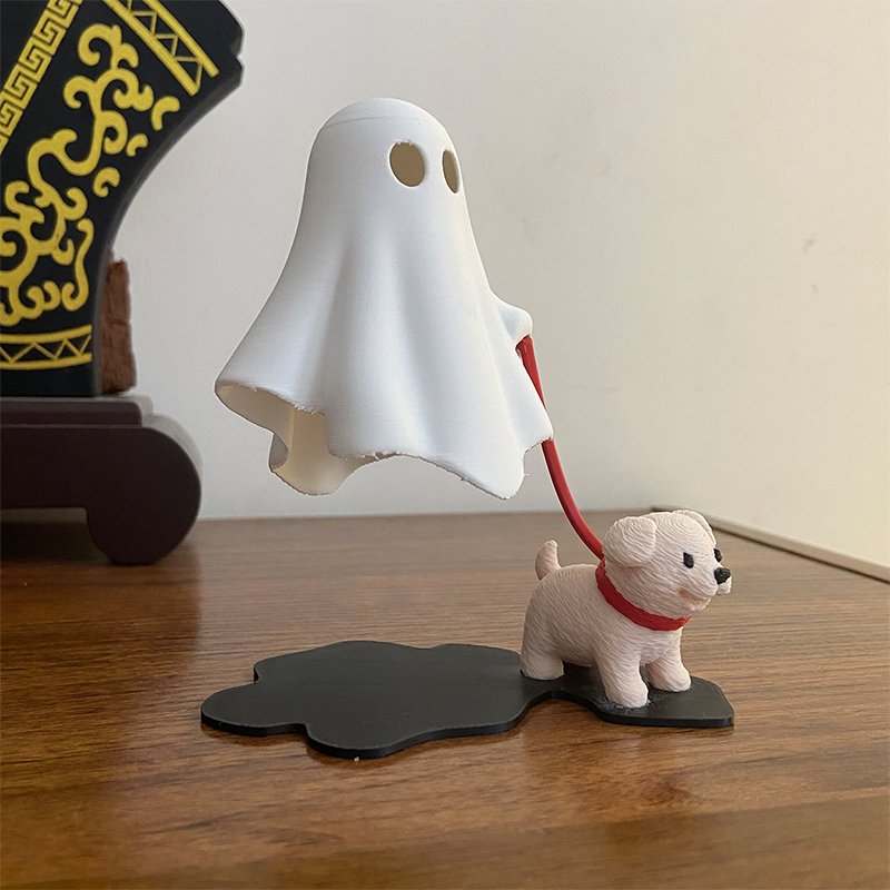 3D Printing Ghosting - 3D Printed Cute Ghost With Dog