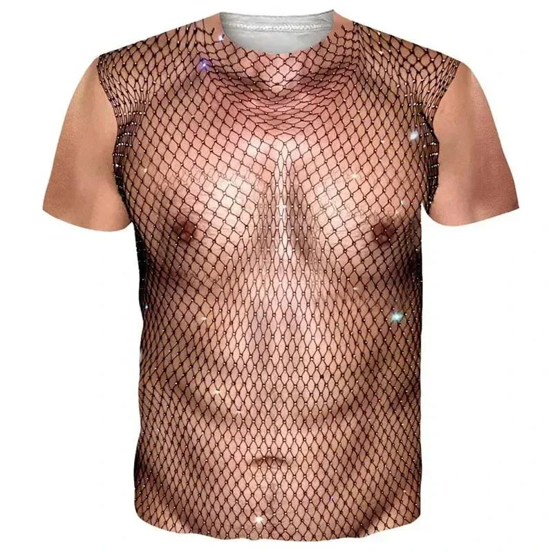 3D Printing Ideas - 2024Funny Muscle Body 3D Printed T-shirt