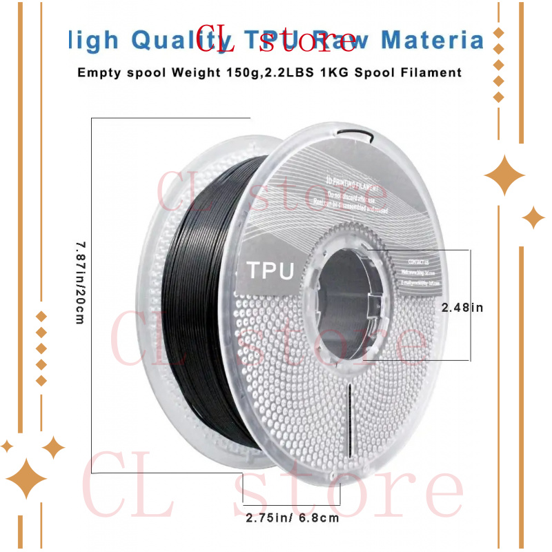 Tpu Flexible Filament - 95A TPU Filament, Soft Flexible 3D