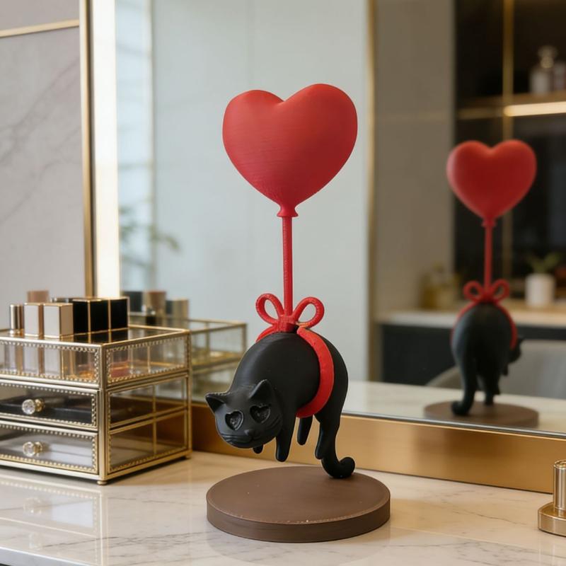 3D Printing Ultem - 3D Printed Suspended Cat Heart-shaped Balloon