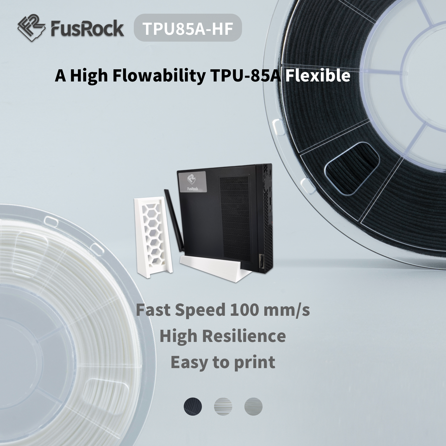 Tpu Flexible Filament - TPU 85A High Flow Filament 1.75mm，Flexible
