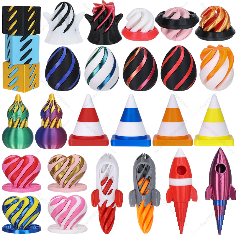 3D Printing Ghosting - 3D Printed Spiral Cone Toy Mini