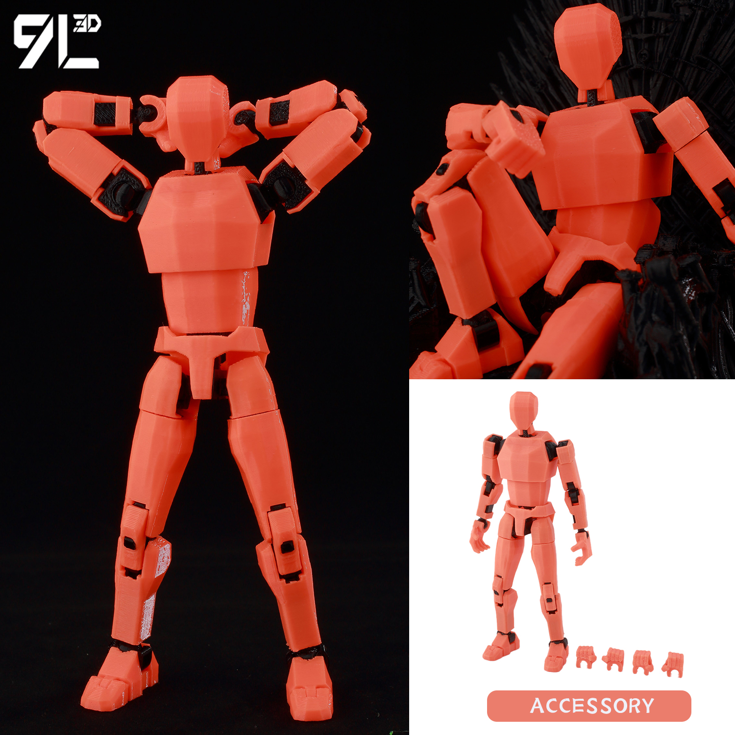 3D Printing Joints - 9L 3D Printed Articulated Dummy13 Lucky13