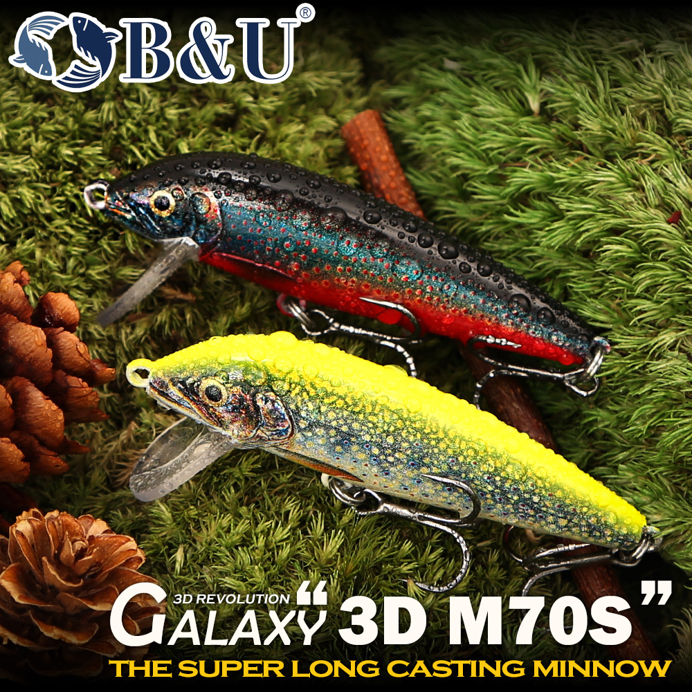 3D Printing Lure - B&U Sinking Minnow Fishing Lures, 3D