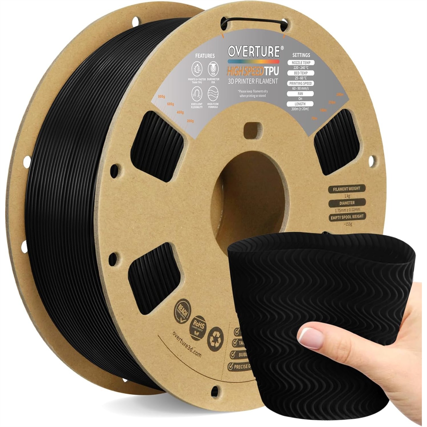 Tpu Flexible Filament - High Speed TPU Filament 1.75mm Flexible