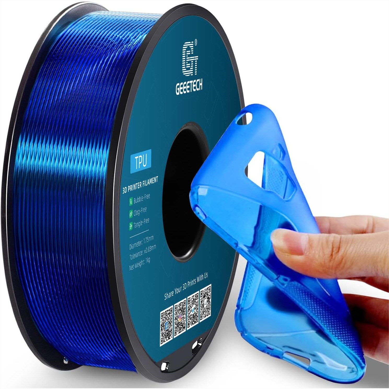 Tpu Flexible Filament - TPU Filament 1.75mm, Shore 95A Flexible