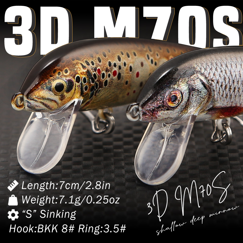 B&U Fishing Lures Sinking Minn - 3D Printing Lure avaliação e preço