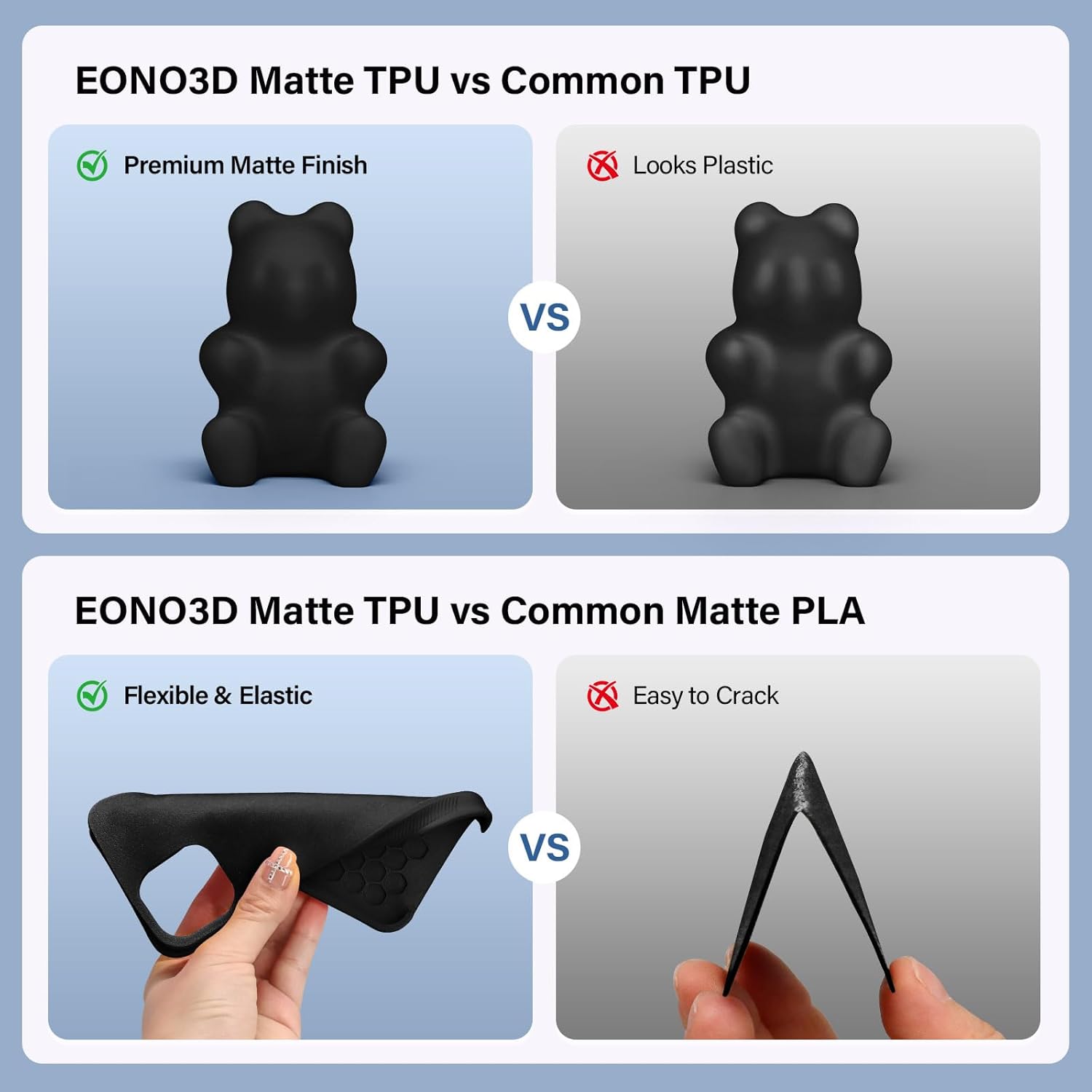 Matte TPU Filament 1.75mm, 1kg - Tpu Flexible Filament avaliação e preço