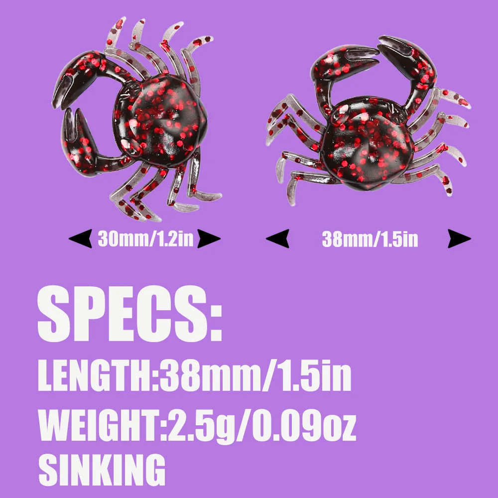 B&U 12pcs Crab Lure 3D Simulat - 3D Printing Lure avaliação e preço