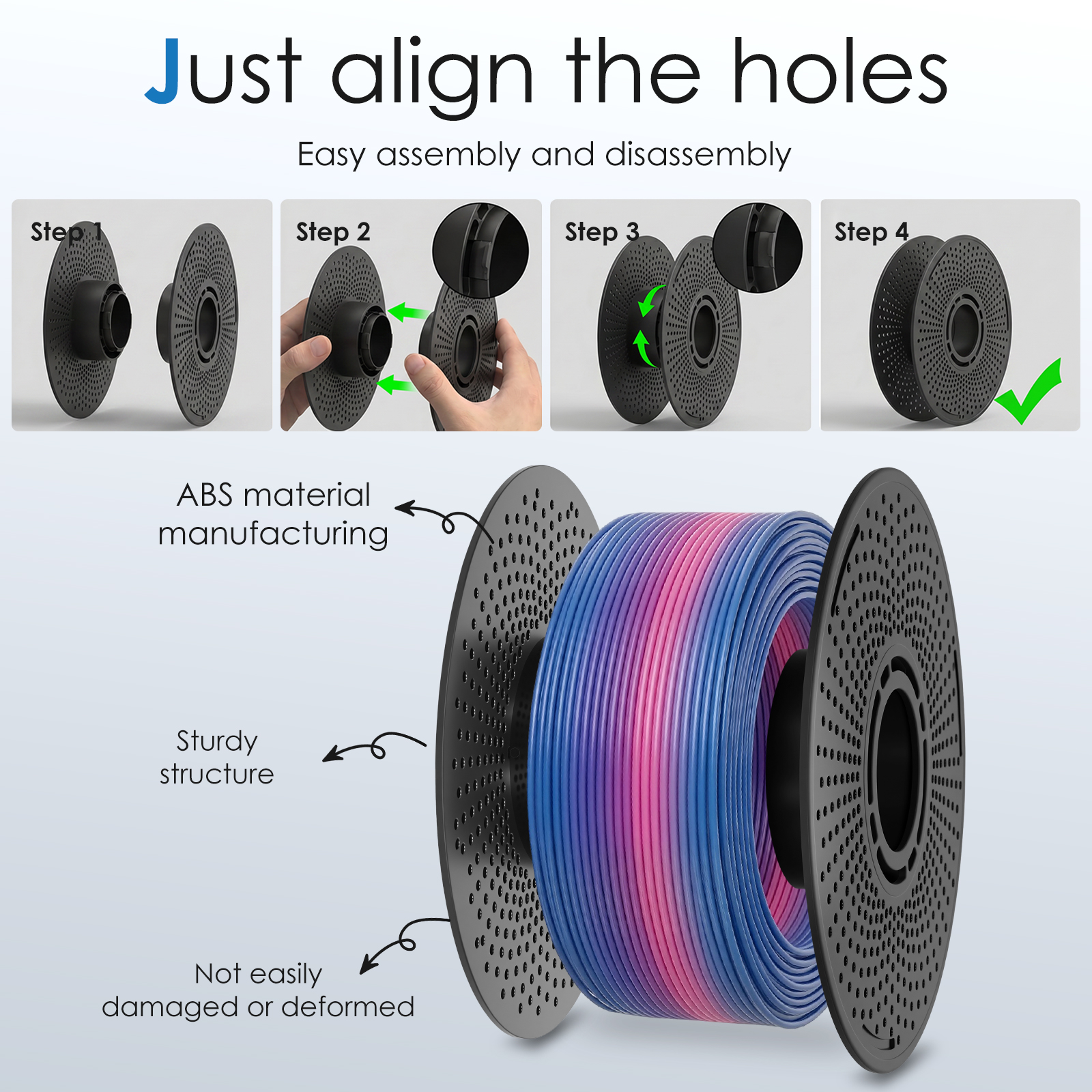 Reusable 3D Printer Filament S - Abs Filament Spool avaliação e preço