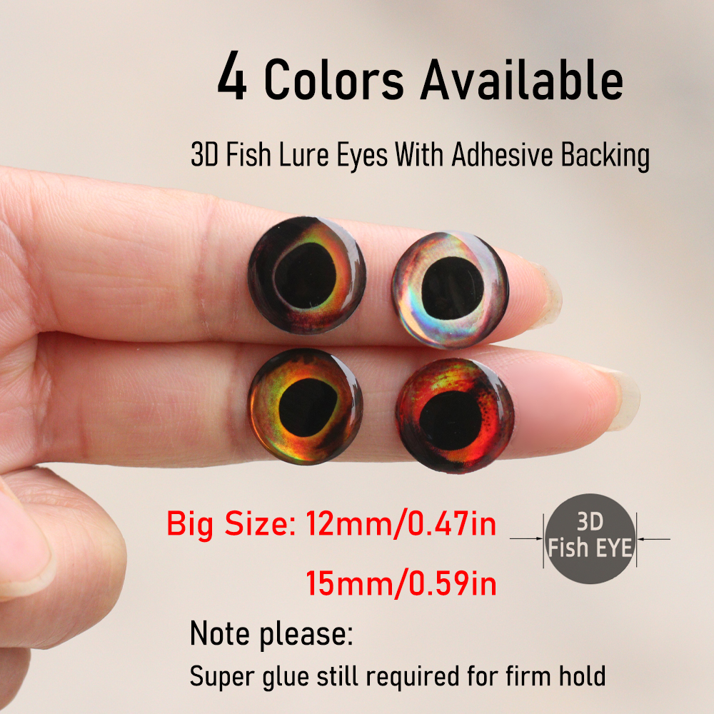 50PCS 12mm 15mm Big Size 3D Ho - 3D Printing Lure avaliação e preço