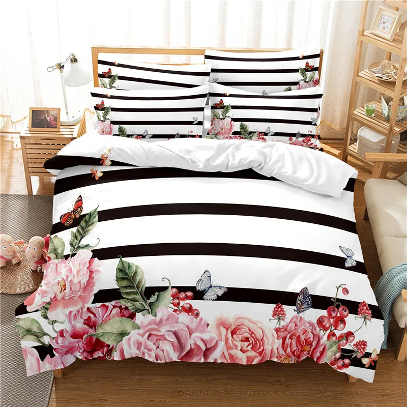 Flowers Bedding Set Duvet Cove - 3D Printing Ideas avaliação e preço