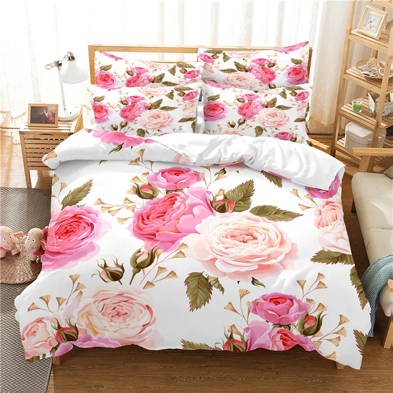 Flowers Bedding Set Duvet Cove - 3D Printing Ideas avaliação e preço