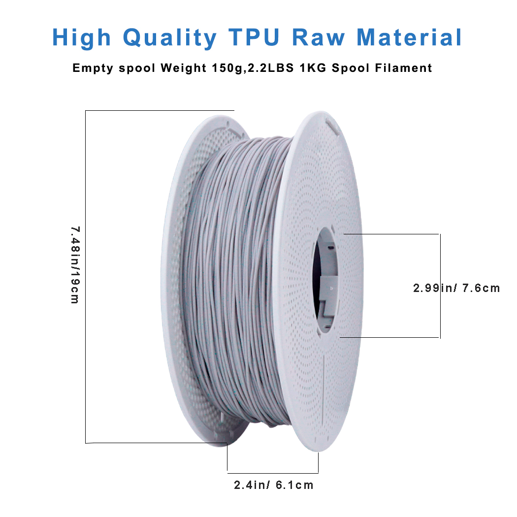TPU Filament 1.75mm,Gray TPU 1 - Tpu Flexible Filament avaliação e preço