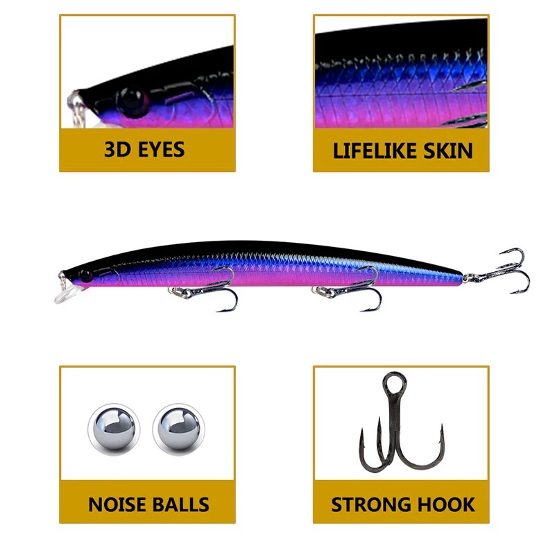 Minnow Fishing Lure Laser Hard - 3D Printing Lure avaliação e preço