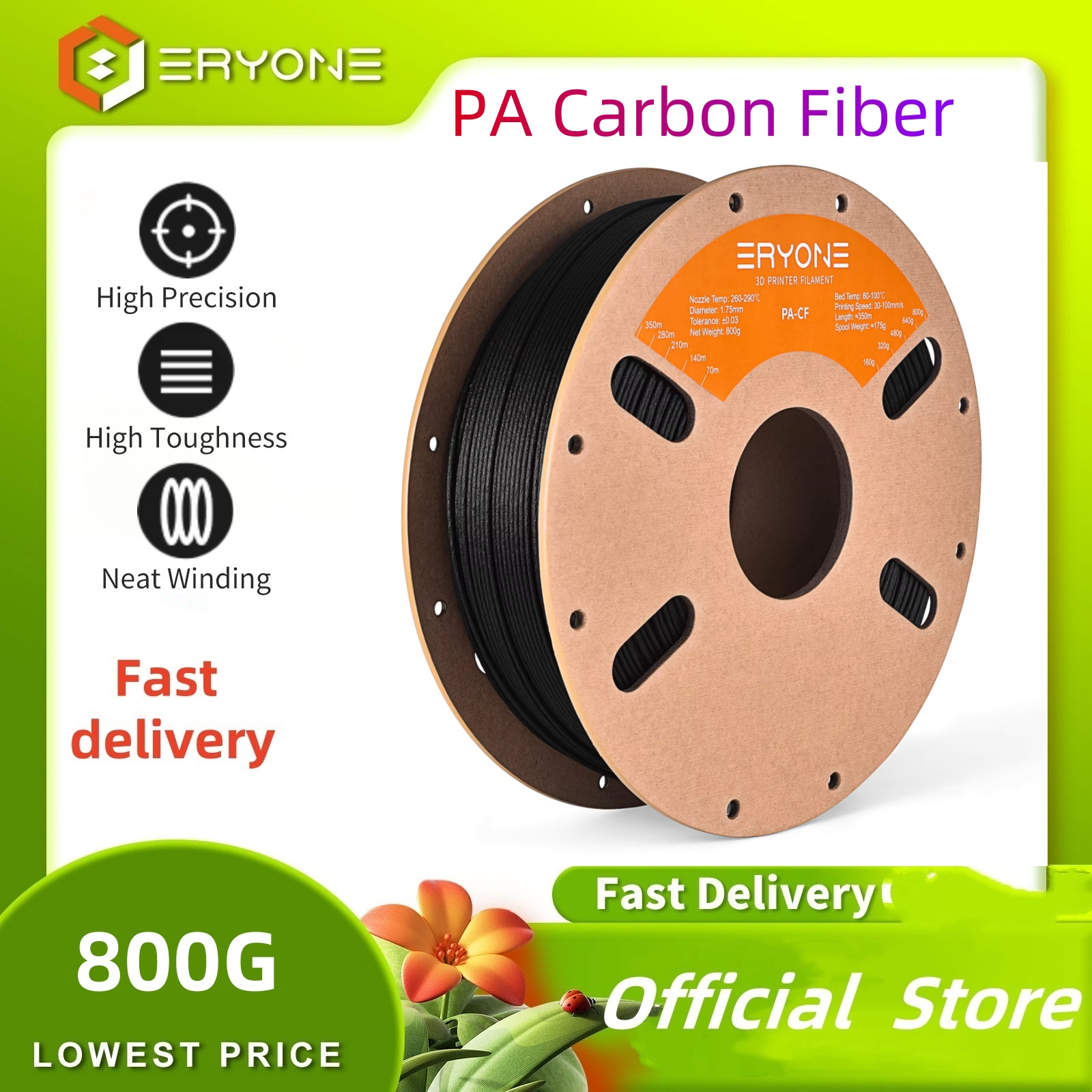 ERYONE 800G Nylon Carbon Fiber - 3D Printing Nylon Filament avaliação e preço
