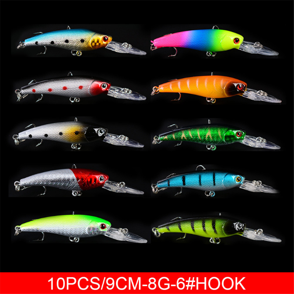 20pcs/lot Minnow Fishing Lures - 3D Printing Lure avaliação e preço