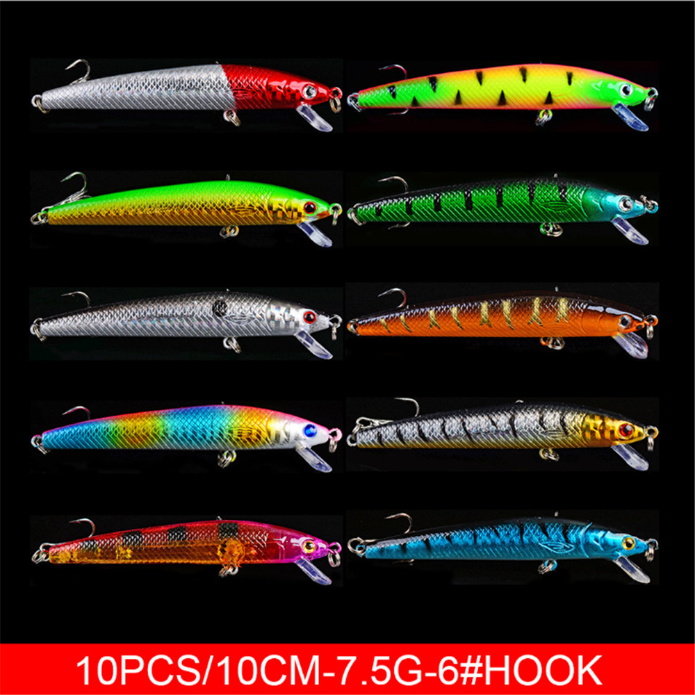 20pcs/lot Minnow Fishing Lures - 3D Printing Lure avaliação e preço