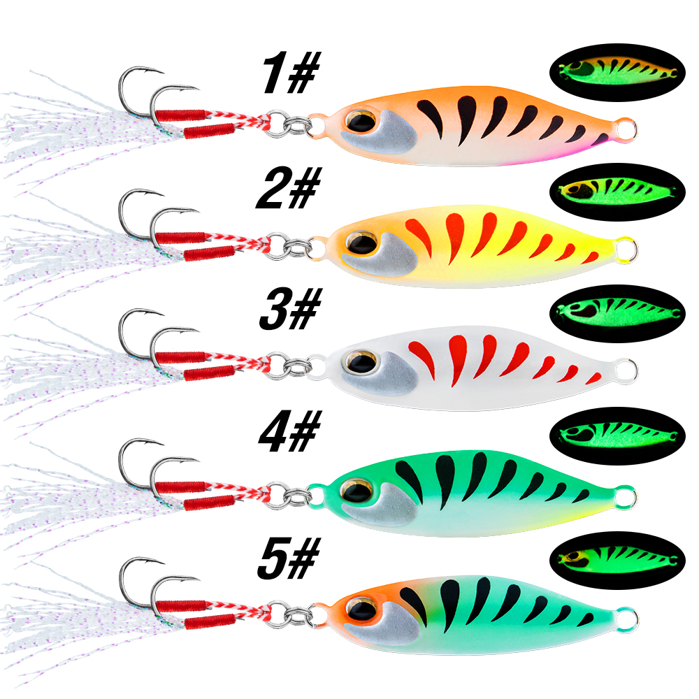 5Pcs Jig Bait 7G/10G/15G/20G S - 3D Printing Lure avaliação e preço