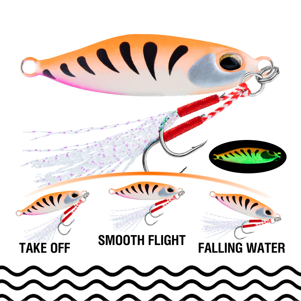 5Pcs Jig Bait 7G/10G/15G/20G S - 3D Printing Lure avaliação e preço