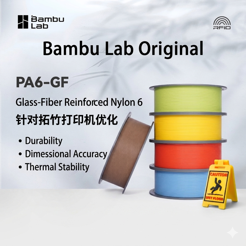 Bambu Lab Original PA6-GF Glas - 3D Printing Nylon Filament avaliação e preço