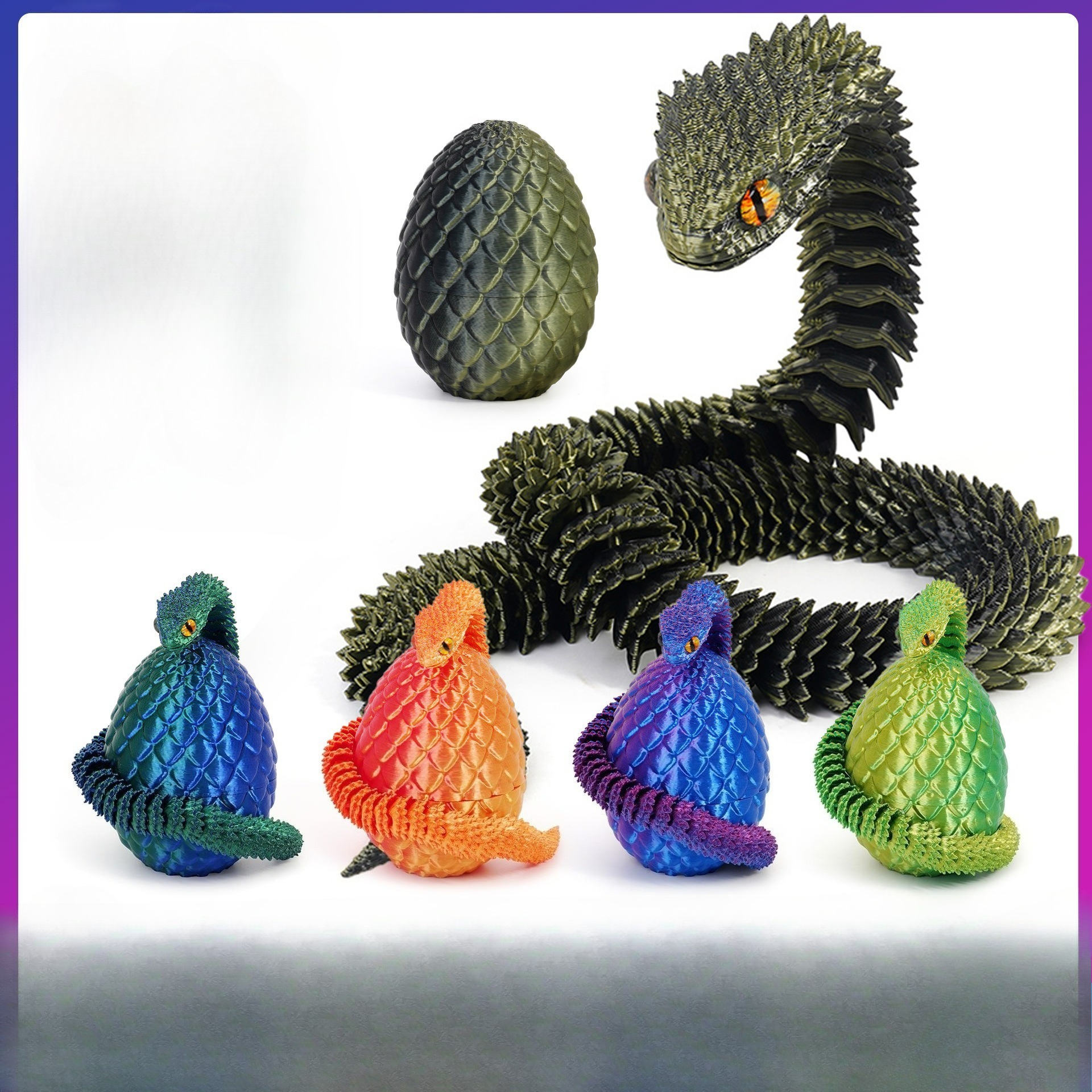 3D Printed Viper Snake Model w - 3D Printing Joints avaliação e preço