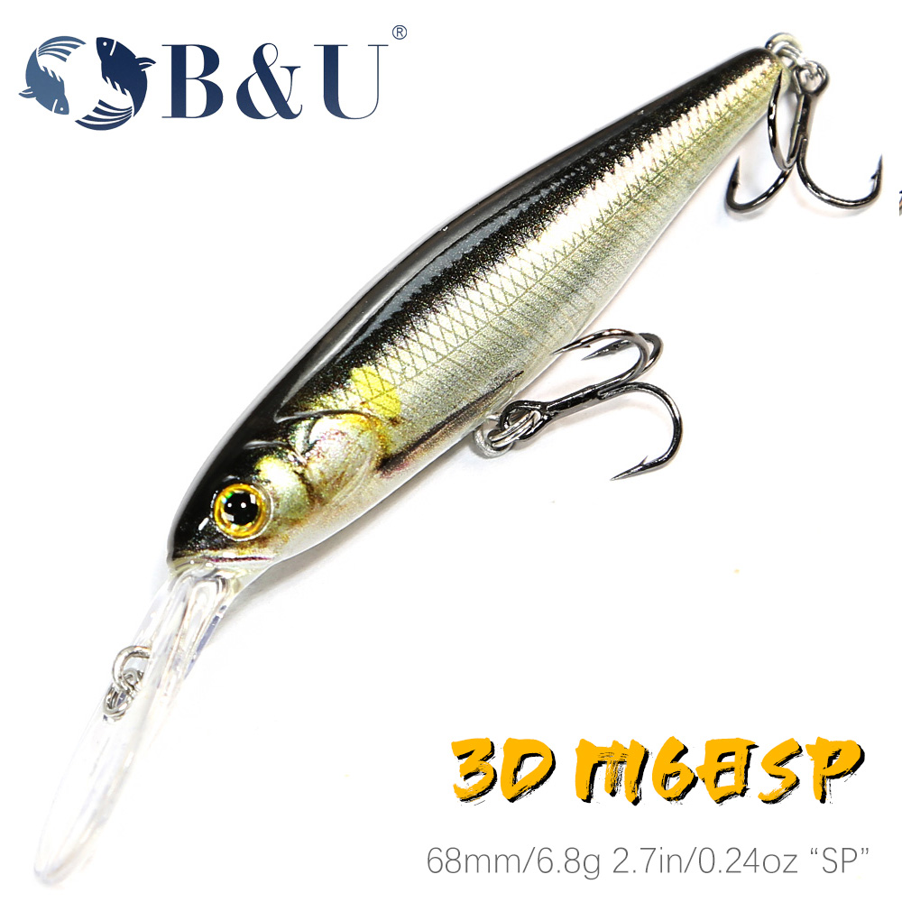 B&U  68mm 3D Printing Shad Sus - 3D Printing Lure avaliação e preço
