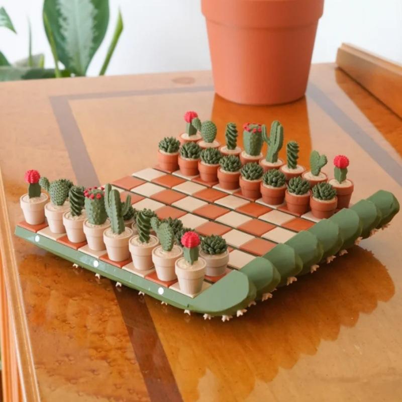 3D Printed Resin Cactus Chess  - 3D Printing Ultem avaliação e preço