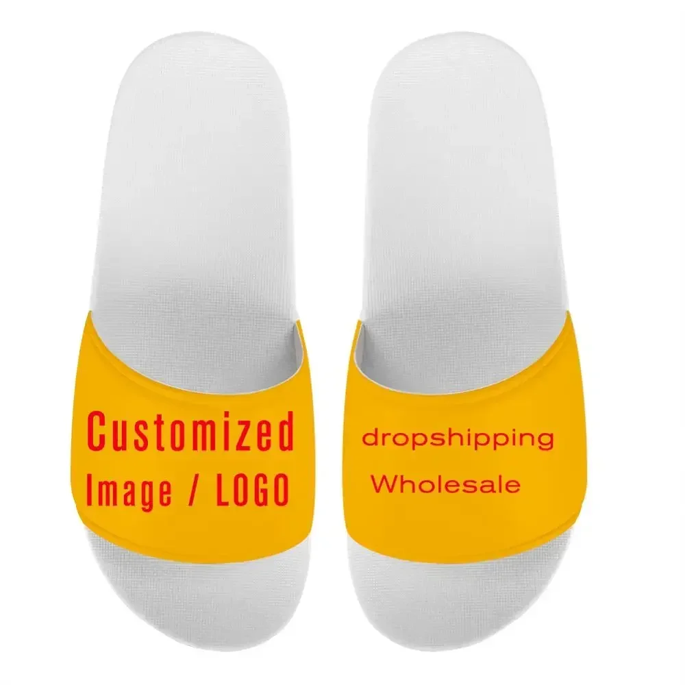 Custom Shoes Men Slippers Flip - 3D Printing Logo avaliação e preço