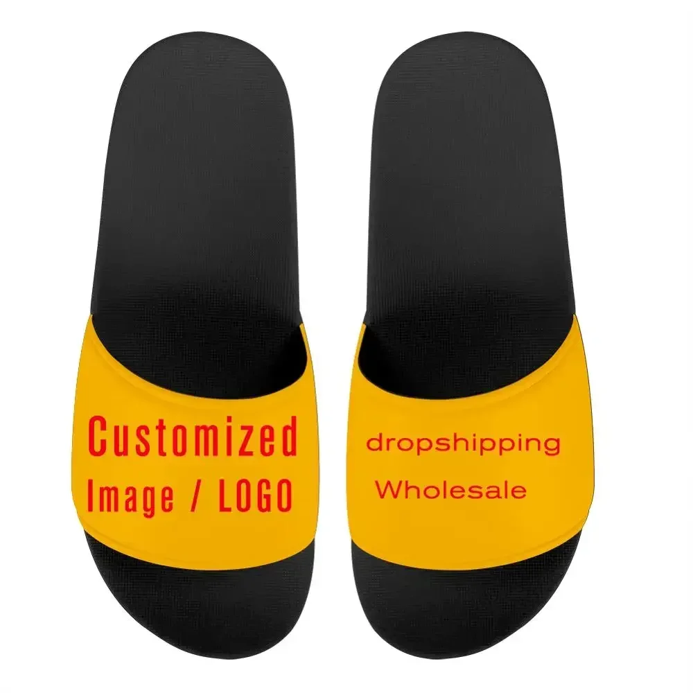 Custom Shoes Men Slippers Flip - 3D Printing Logo avaliação e preço