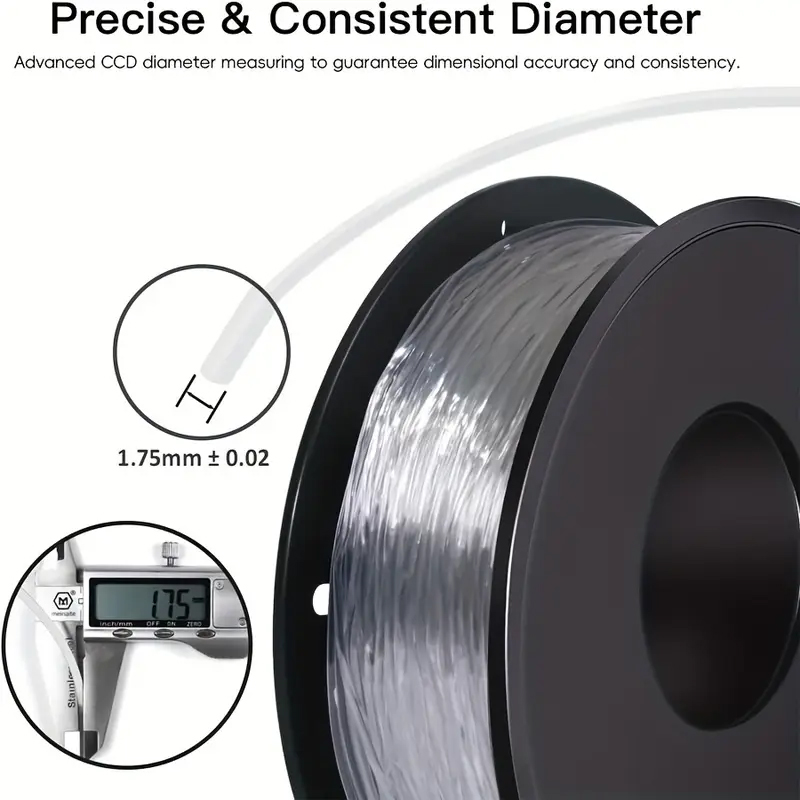 1.75mm TPU Transparent Flexibl - Tpu Flexible Filament avaliação e preço