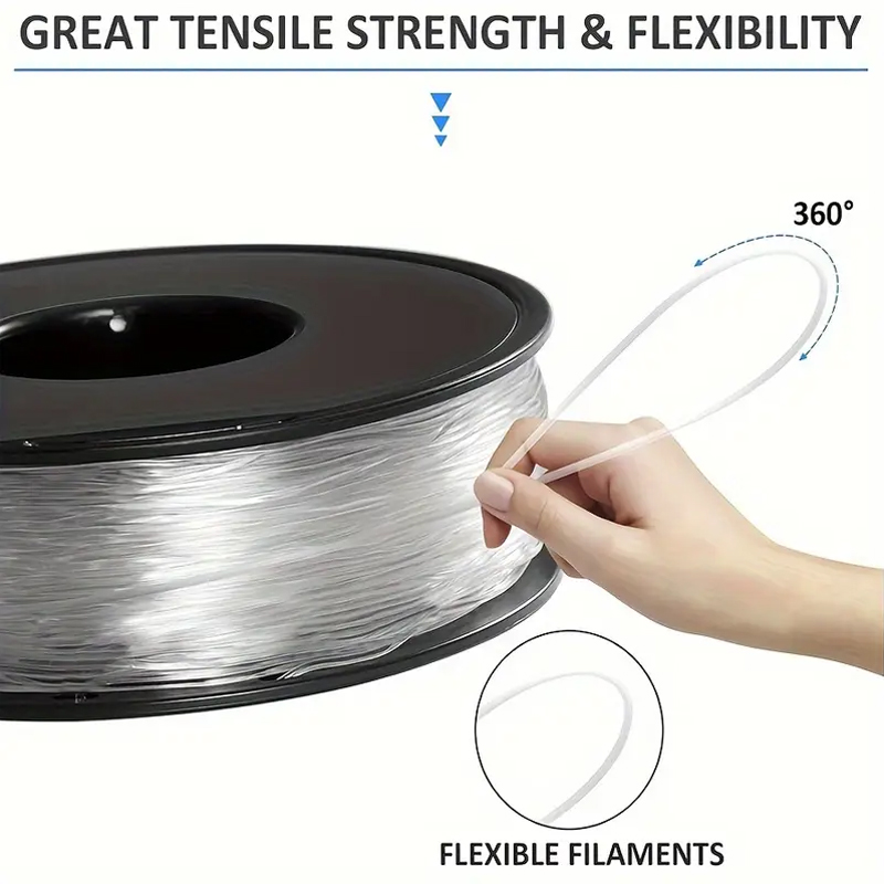 1.75mm TPU Transparent Flexibl - Tpu Flexible Filament avaliação e preço