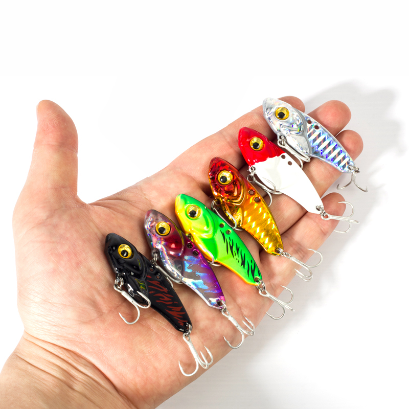 6PCS Metal VIB Lure 5g 7g 10g  - 3D Printing Lure avaliação e preço