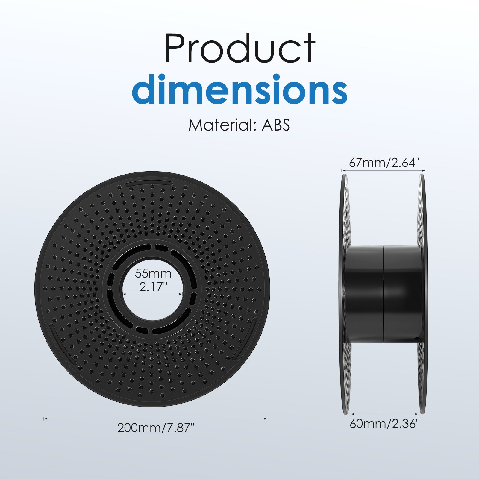 2Pcs Reusable 3D Filament Spoo - Carbon Fiber Filament avaliação e preço