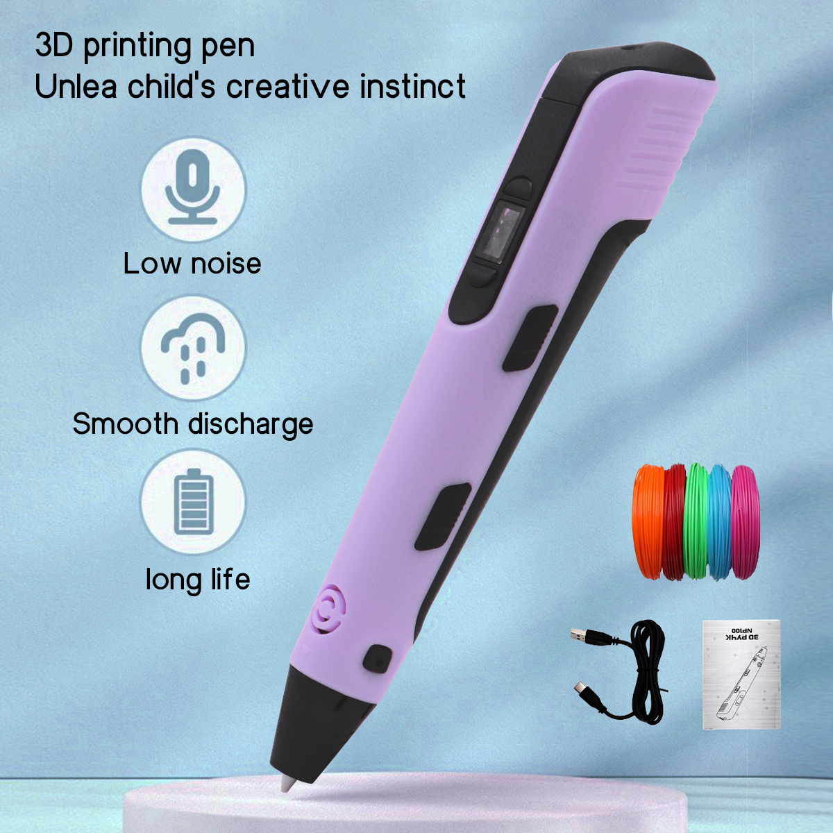Upgraded 3D Printing Pen 9 Met - Carbon Fiber Filament avaliação e preço