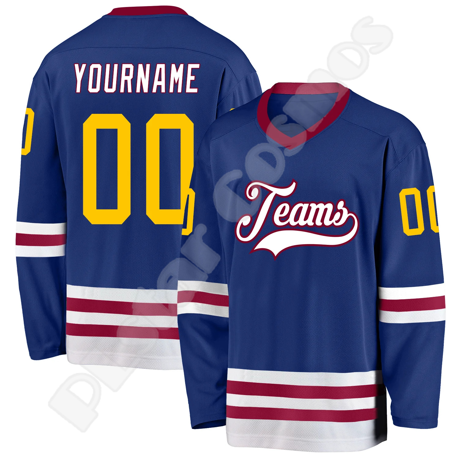Hockey Jersey Custom Name Team - 3D Printing Logo avaliação e preço