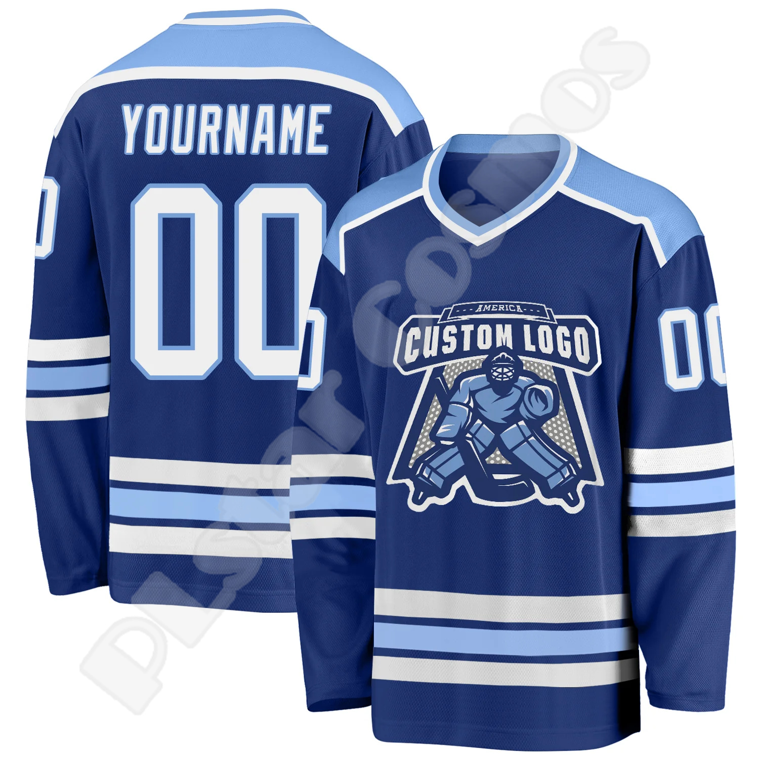 Hockey Jersey Custom Name Team - 3D Printing Logo avaliação e preço