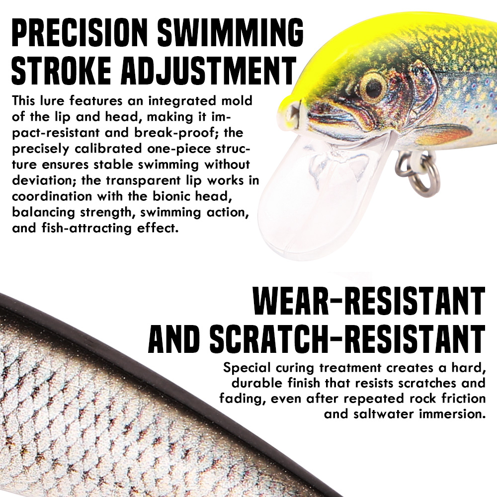 B&U Sinking Minnow Fishing Lur - 3D Printing Lure avaliação e preço