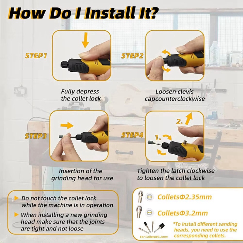 Cordless Mini Grinder Kit 3D P - 3D Printing Grinder avaliação e preço