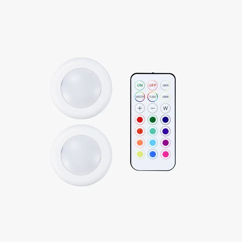 RGB LED puck lights with remot - 3D Printing Ghosting avaliação e preço