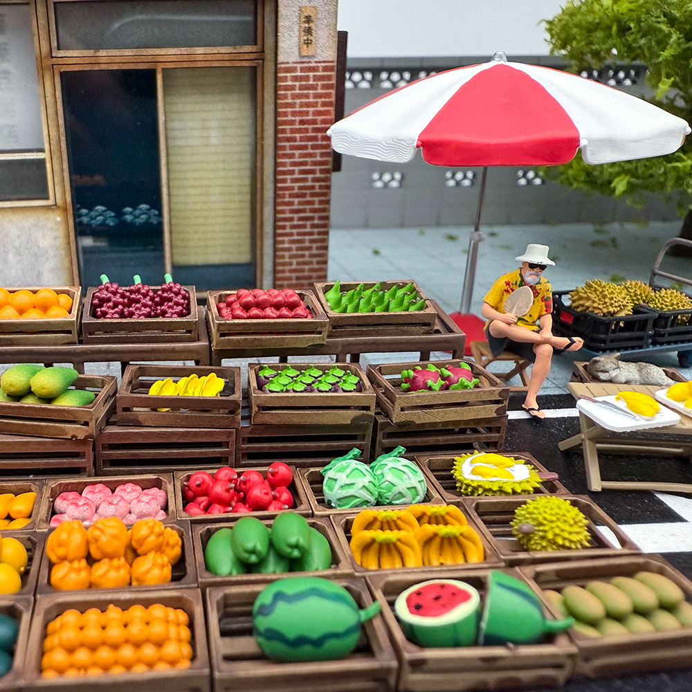 Kicarmod 1:64 Fruit Stand Set  - 3D Printing Diecast Cars avaliação e preço