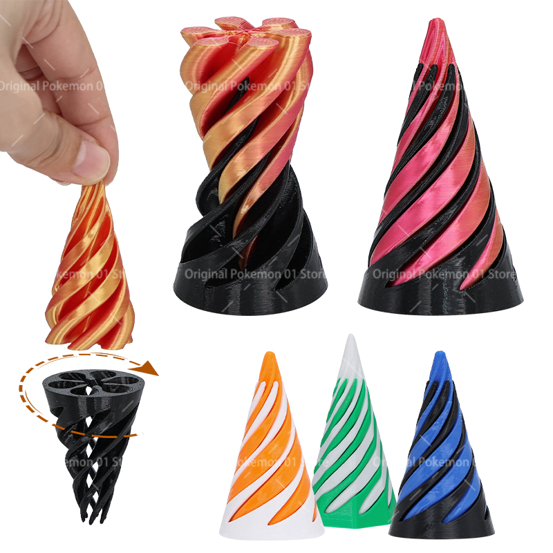 3D Printed Spiral Cone Fidget  - 3D Printing Ghosting avaliação e preço