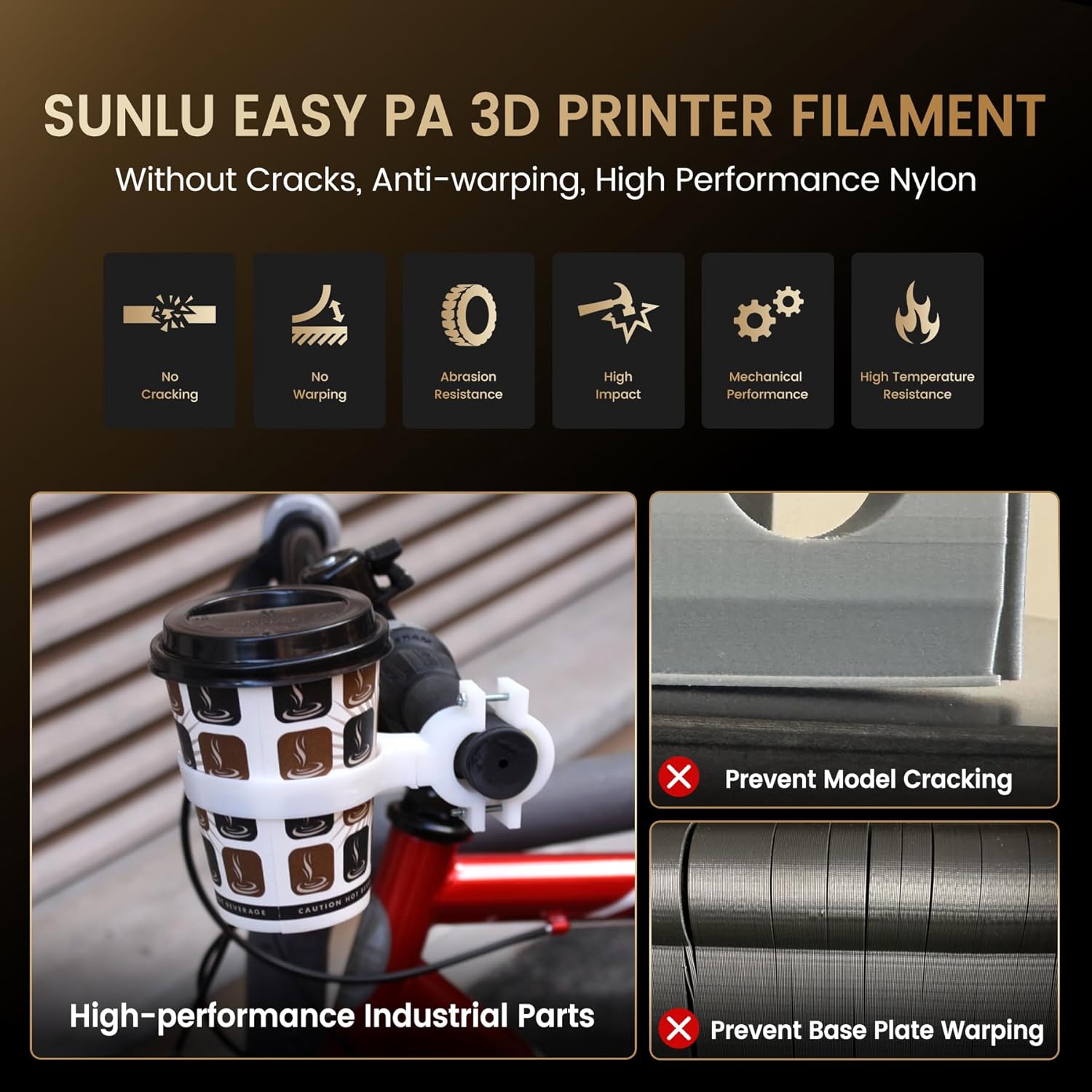 SUNLU 1KG Easy-to-Print Nylon  - 3D Printing Nylon Filament avaliação e preço