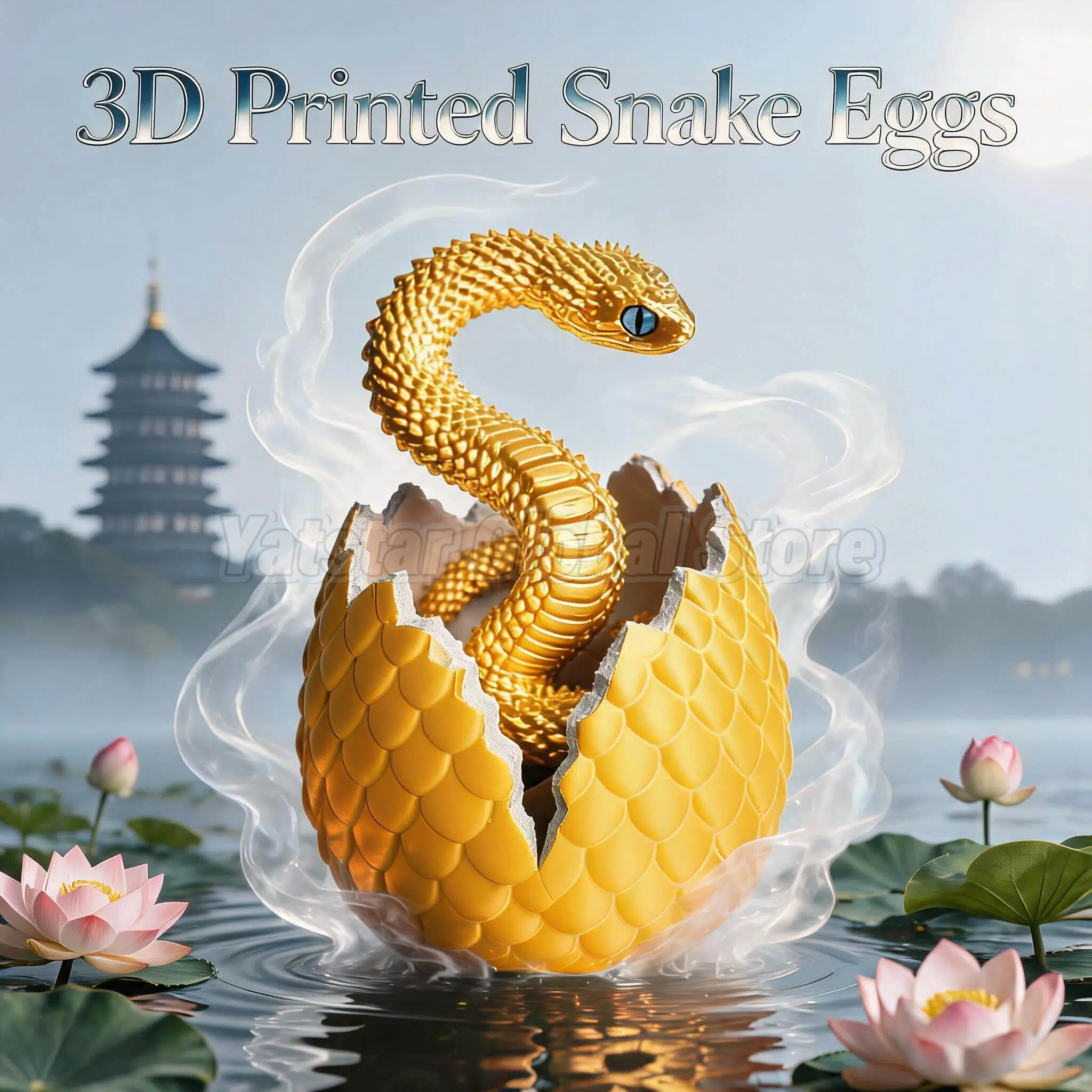 3D Printed Snake Egg Toy Creat - 3D Printing Joints avaliação e preço