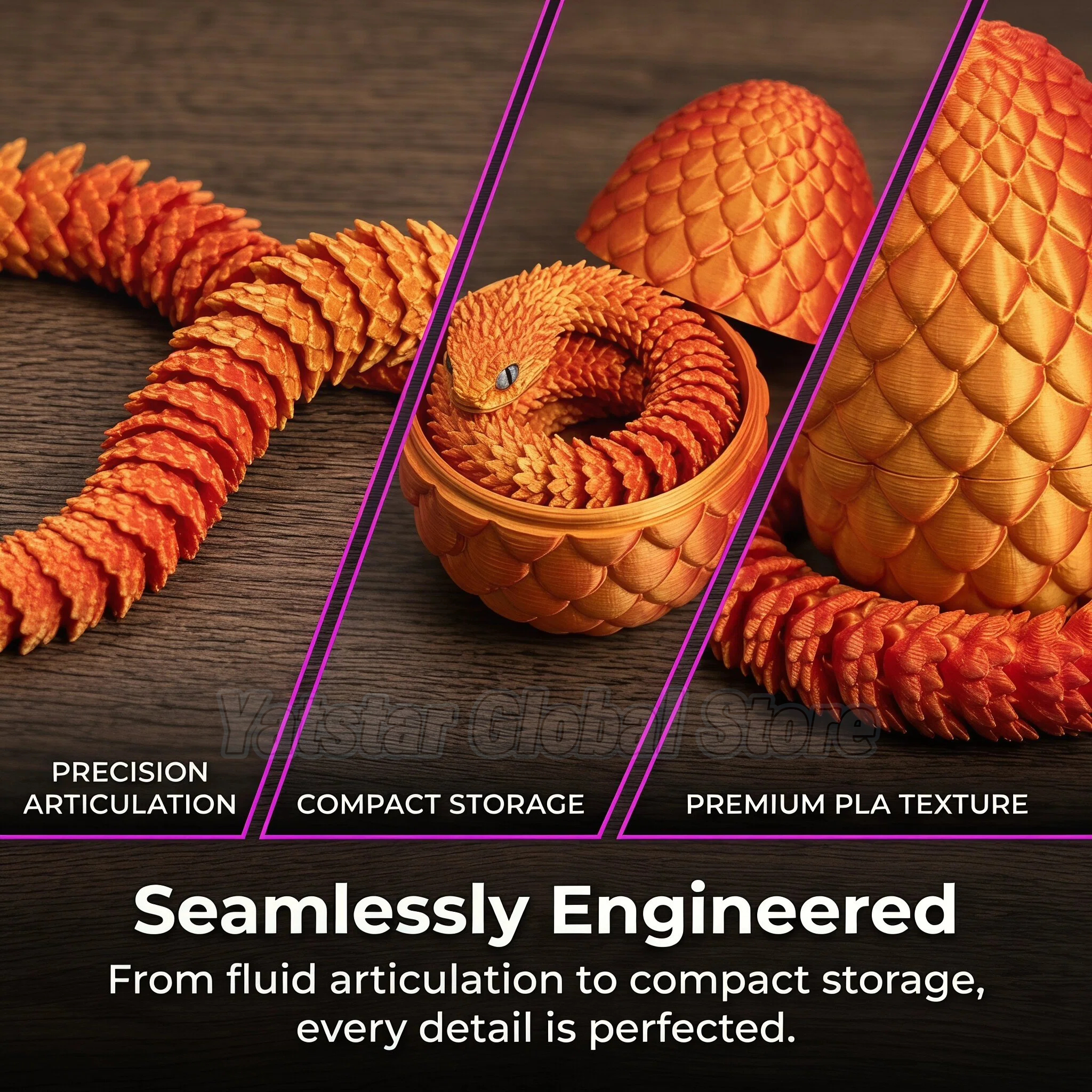 3D Printed Snake Egg Toy Creat - 3D Printing Joints avaliação e preço